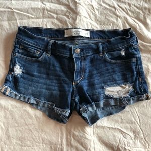 Abercrombie and Fitch Dark Wash Low Rise Shorts
